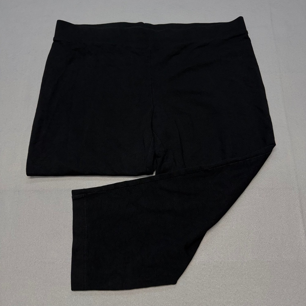 Pure Jill Slim-Leg Cropped Pants Womens Large Black Pima Cotton Stretch Leggings